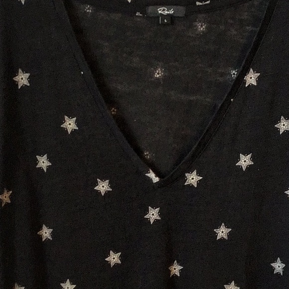 Rails Cara Black Rivet Star Short Sleeve Top - Picture 2 of 7